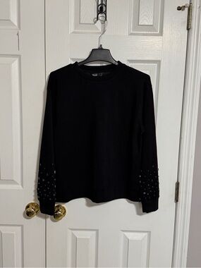 Simply Vera Vera Wang Black Crewneck Top